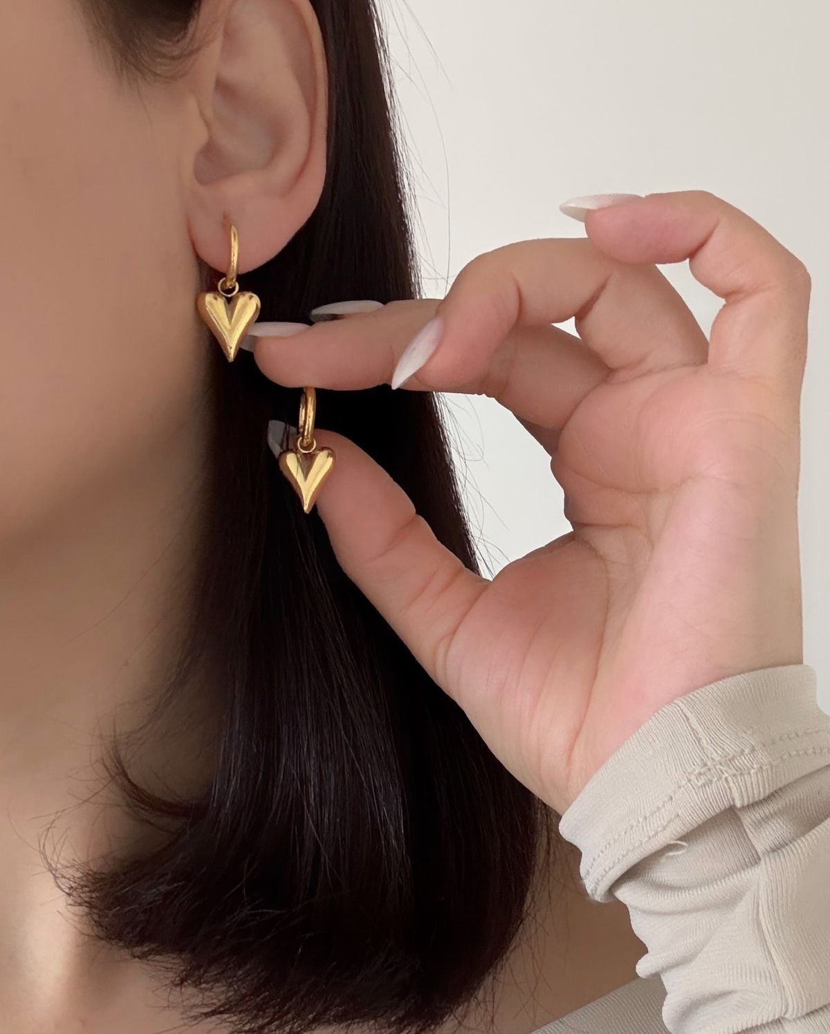 Heart Hoop Earrings