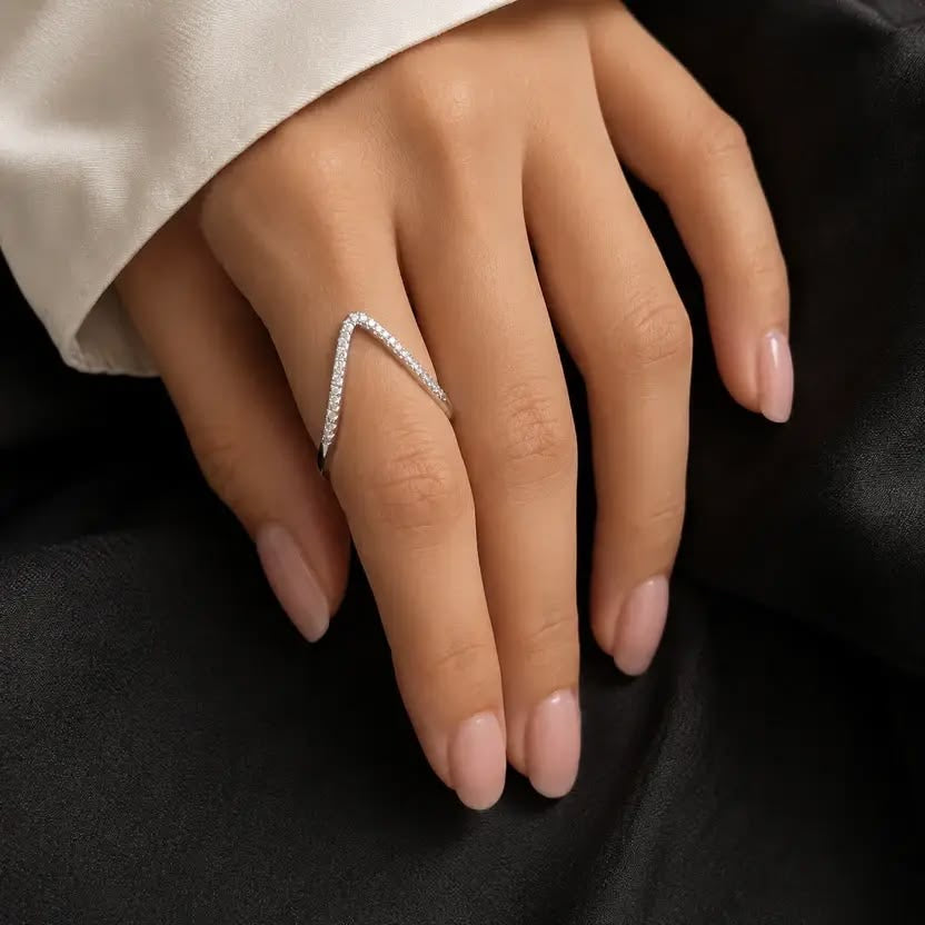 Silver V Ring