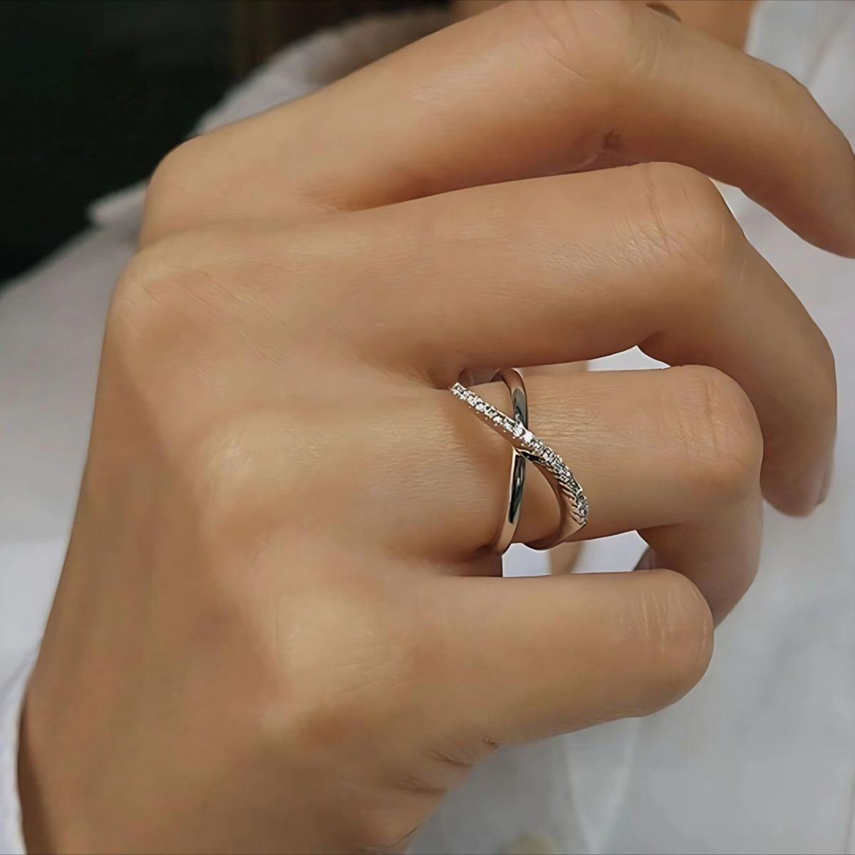 Divine Cross Silver Ring