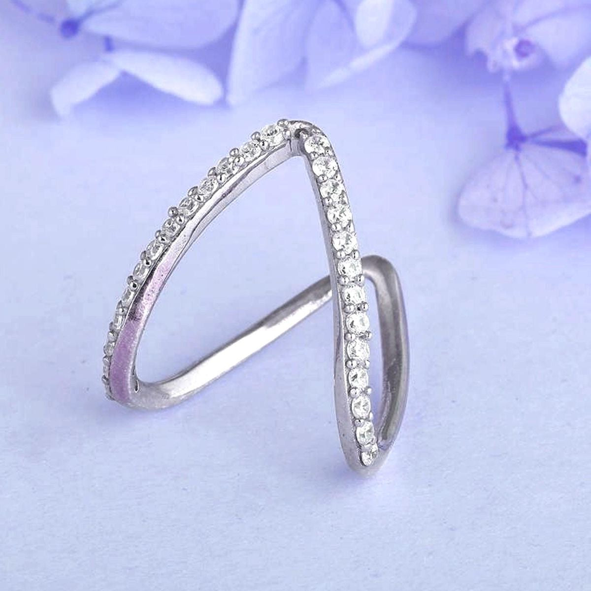 Silver V Ring
