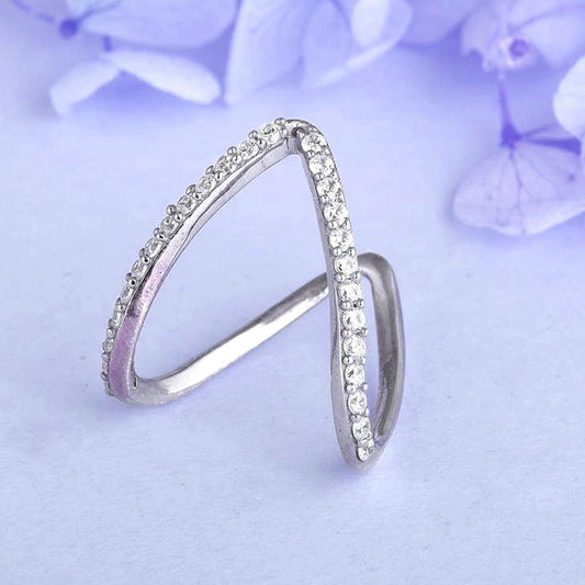 Silver V Ring