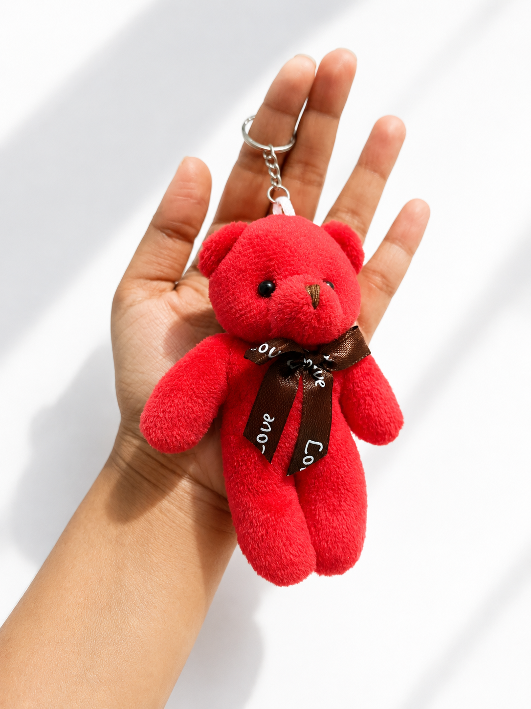 Cute Red Teddy Keychain