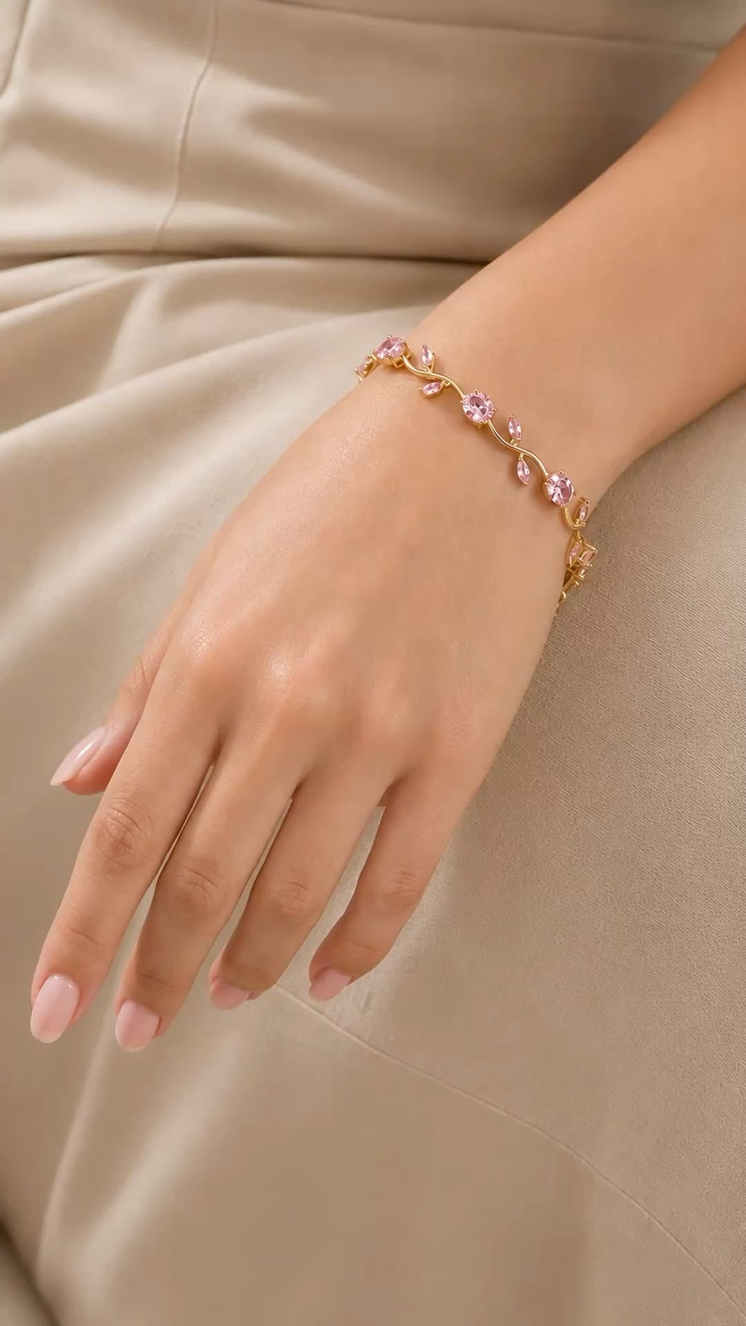 Pink Tulip Bracelet