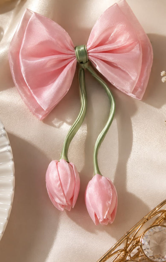 Blush Pink Tulip Bow