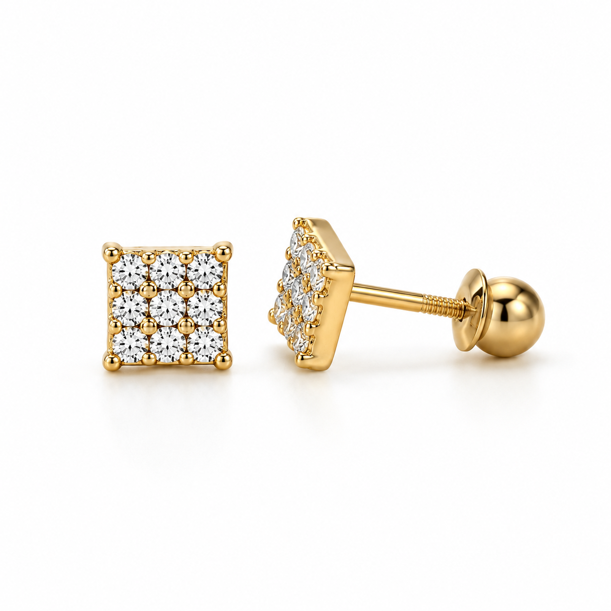 Square Ball Back Stud