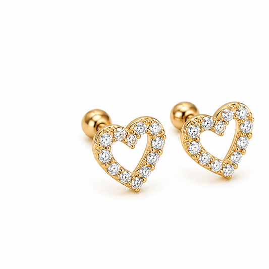 Heart Ball Back Studs