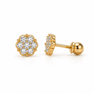 Flower Ball Back Stud