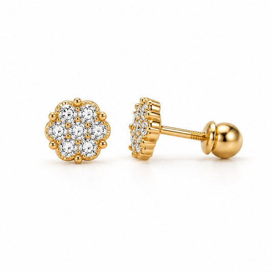 Flower Ball Back Stud