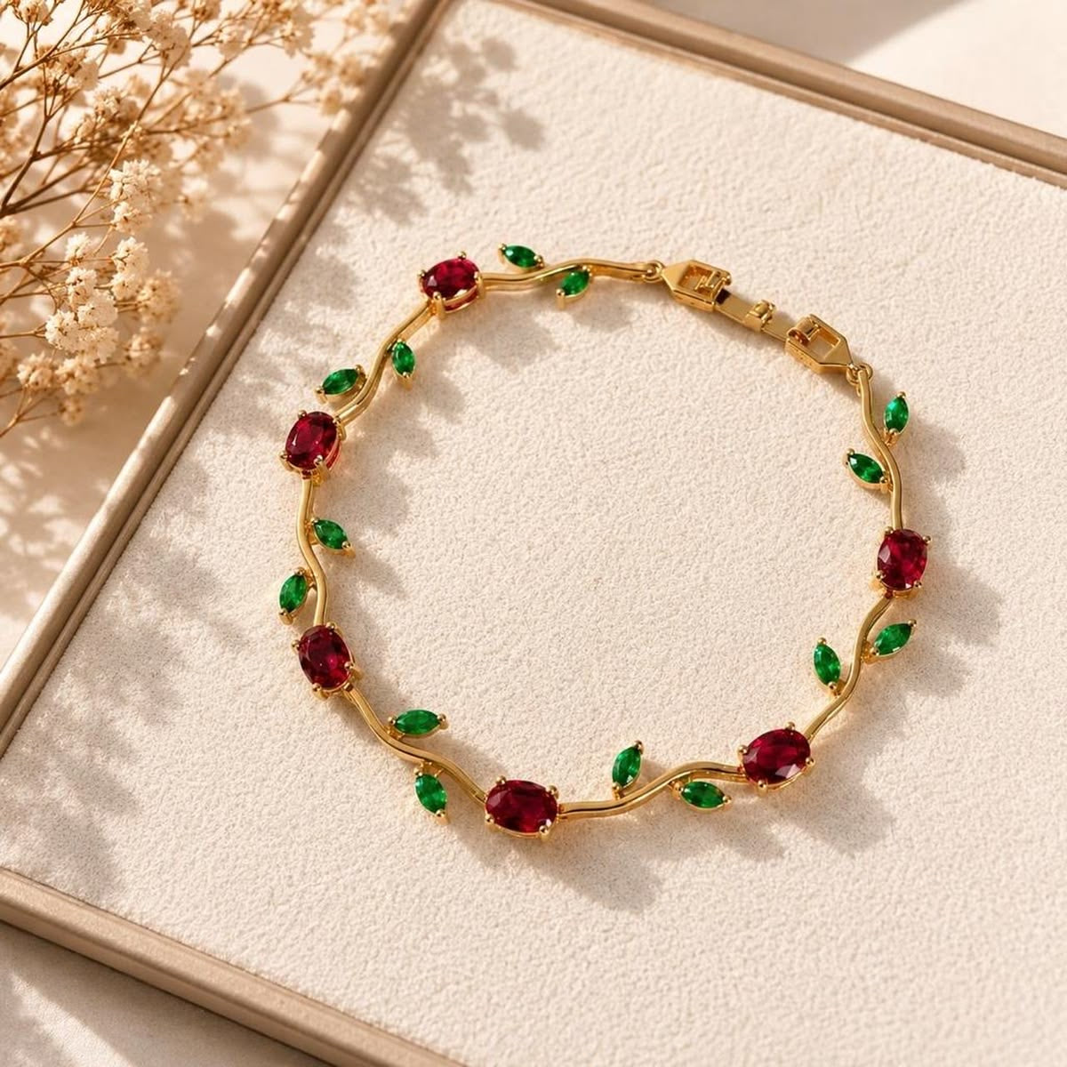 Red tulip bracelet
