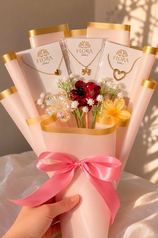 Jewellery and hair accessories bouquet for her